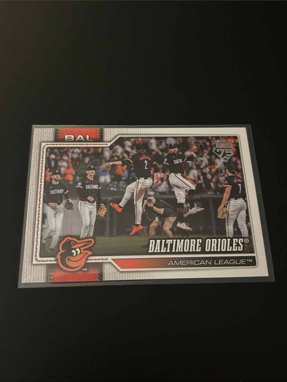 Topps Baltimore Orioles Team Card - Orange, Black, White